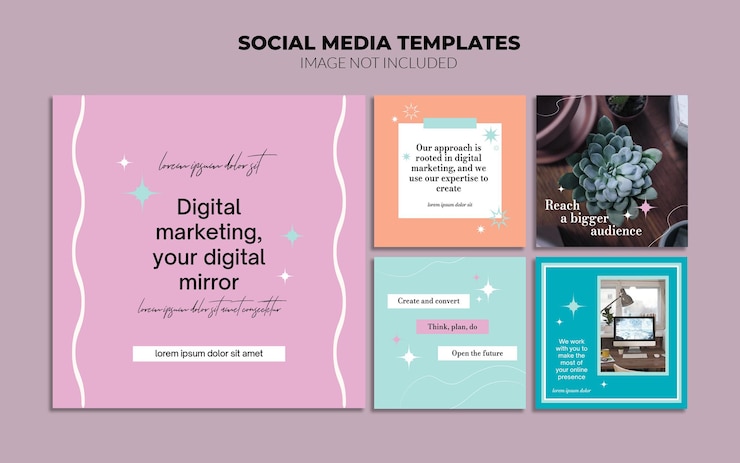 PSD plantillas de publicaciones de redes sociales de instagram