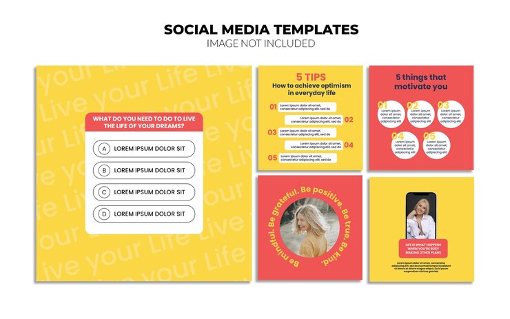 PSD plantillas de publicaciones de redes sociales de negocios en línea