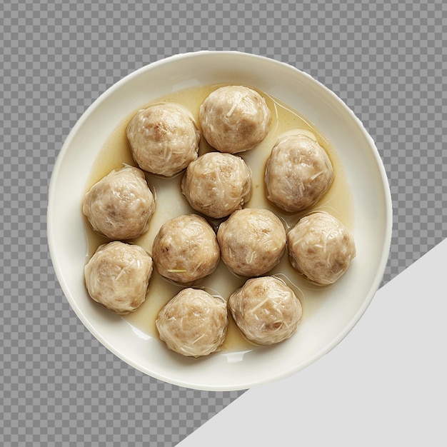 PSD plaque de bakso png isolée sur un fond transparent