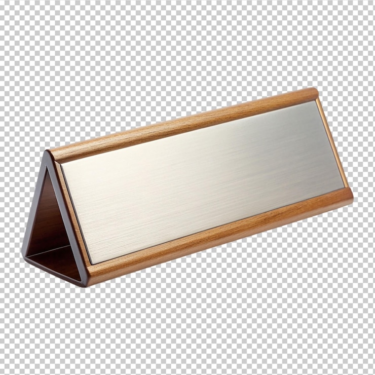 PSD plaque de bureau sur fond transparent