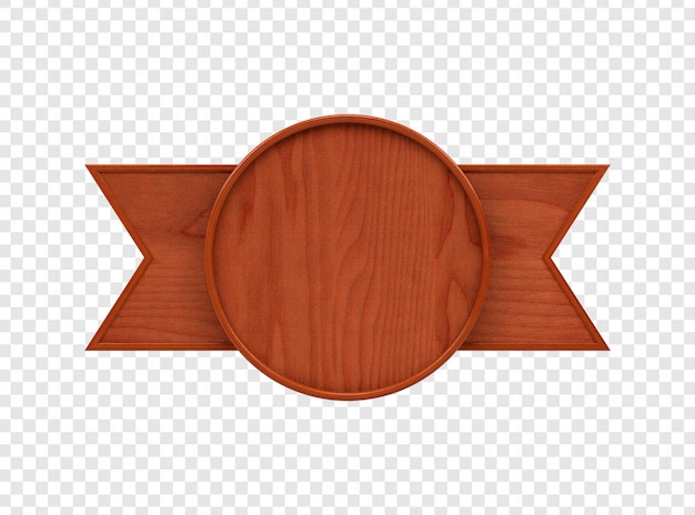 Plaque Circulaire Avec Base Arrière En Bois