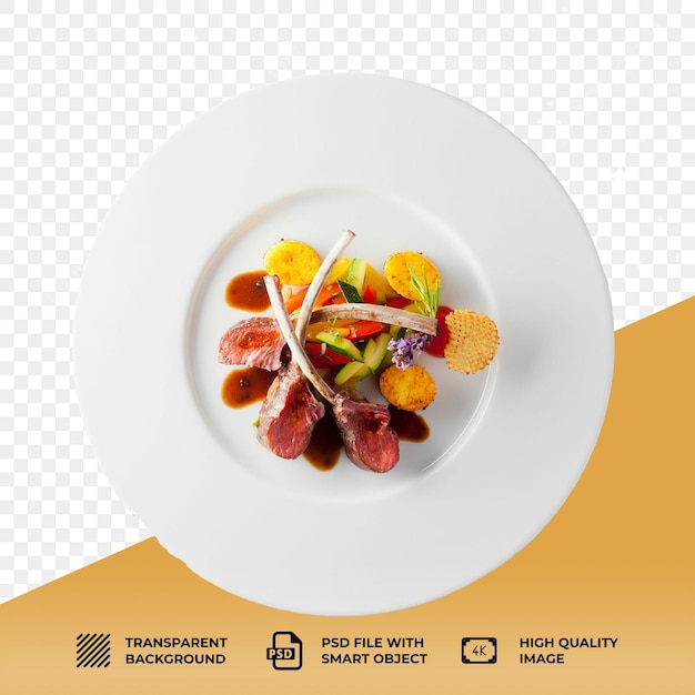 Plaque De Mock-up Alimentaire Psd Sur Fond Transparent