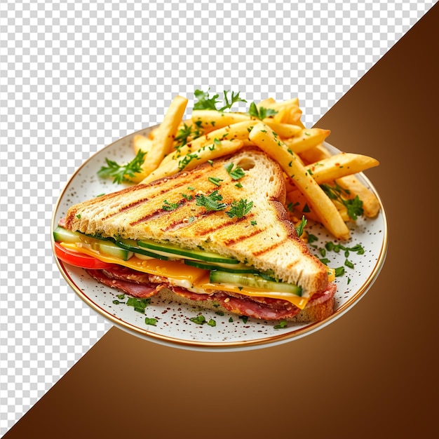 Plaque De Sandwich Et De Frites Png