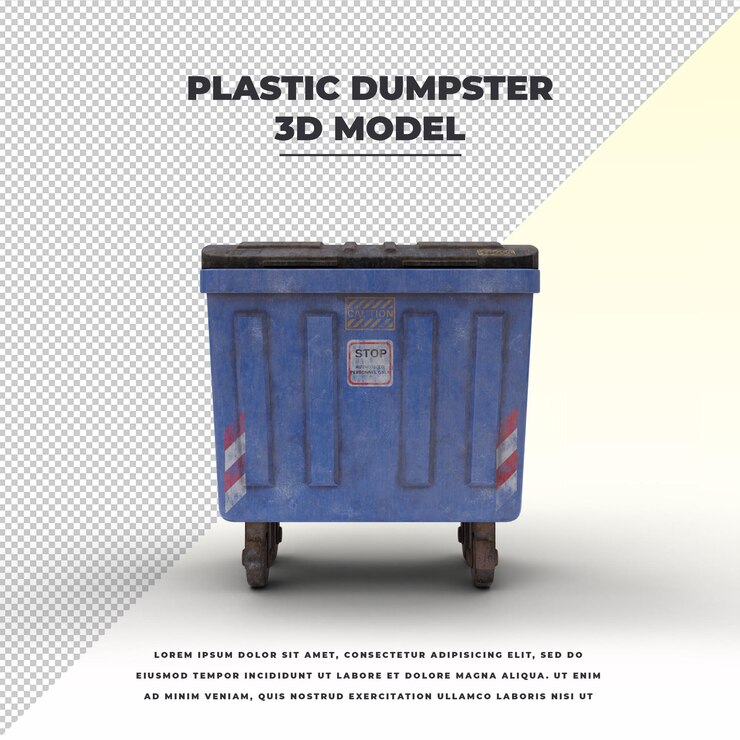 PSD plastic dumpster