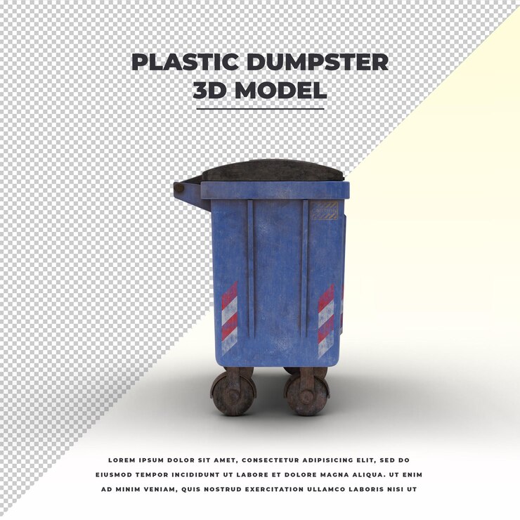 PSD plastic dumpster