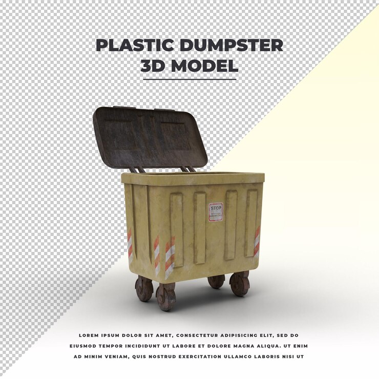 PSD plastic dumpster