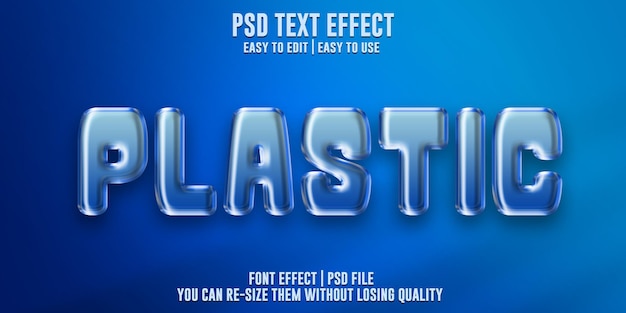 plastic editable text effect