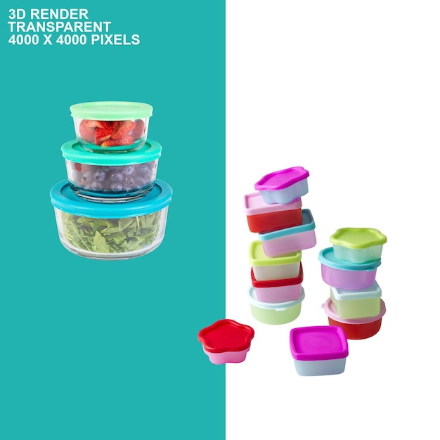 plastic food box transparent background