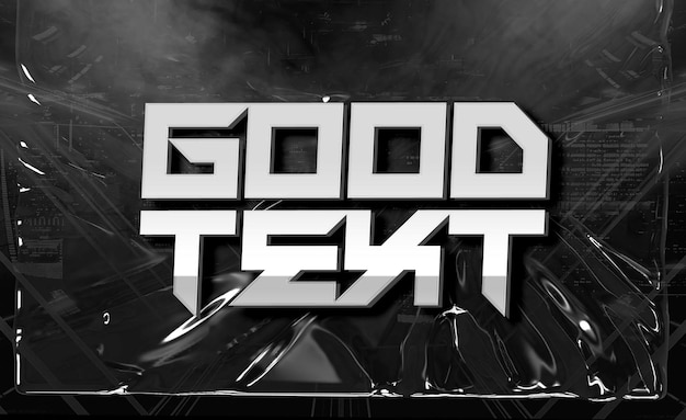 Plastik-Grunge-Text-Effektvorlage