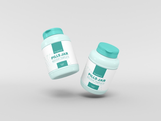 Plastik pillendose mockup