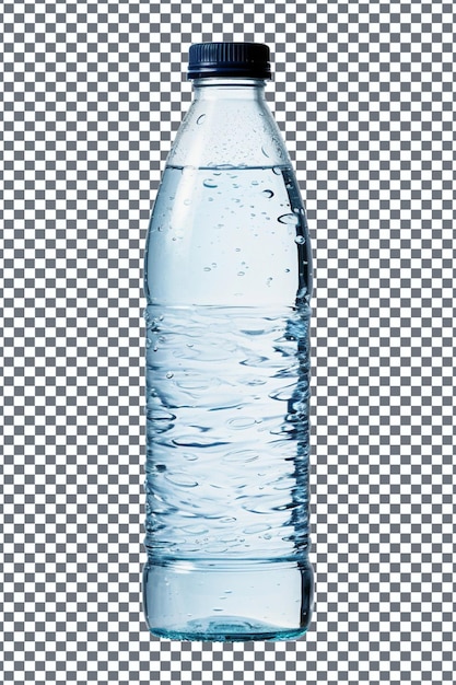 PSD plastikflasche mit wasser auf durchsichtigem hintergrund