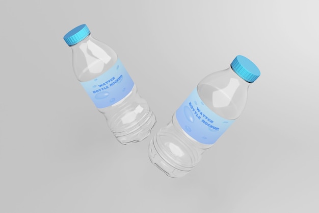 PSD plastikwasserflasche mockup