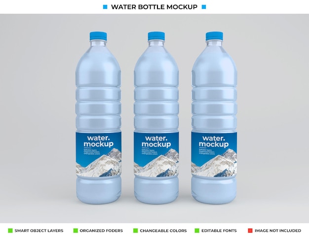 Plastikwasserflaschenmodell isoliert