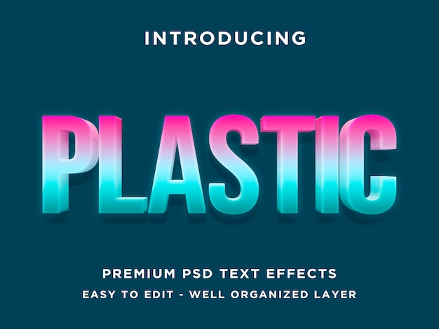 PSD plastique - effet de texte 3d moderne psd