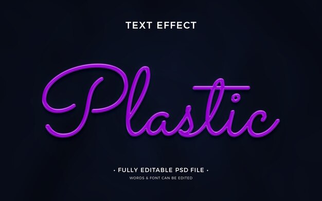 Plastischer Texteffekt