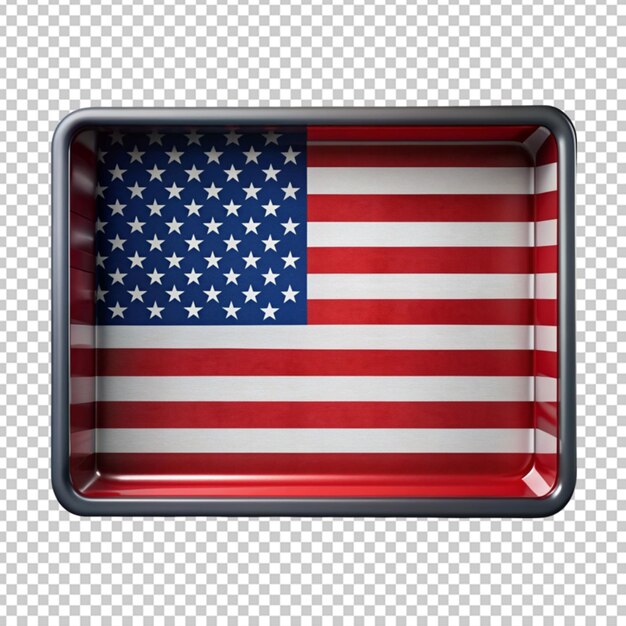 PSD plat de cuisine avec drapeau américain