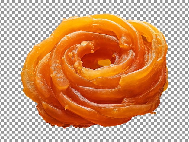 PSD plat de jalebi sucré appétissant isolé sur fond transparent