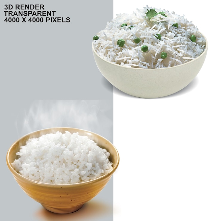 PSD plat de riz cuit cuisine indienne basmati riz nourriture avon épice recette de riz