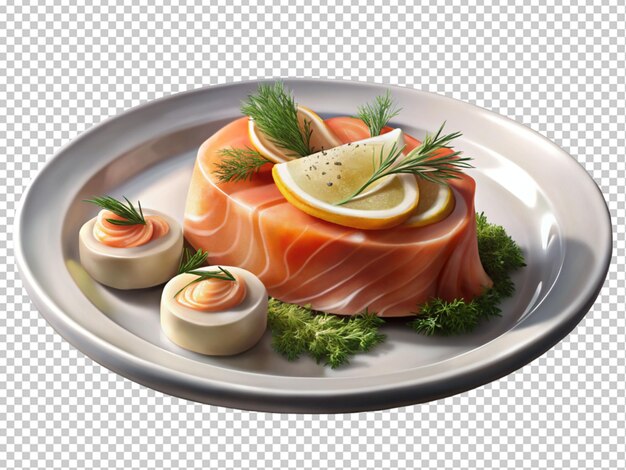 PSD plat de saumon gravé