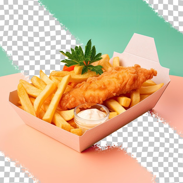 PSD plat traditionnel britannique de poisson et de pommes de terre