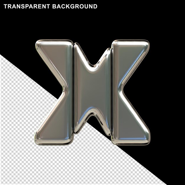Plata de bloques verticales. 3d letra x
