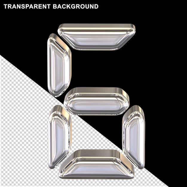 Plata número digital 6