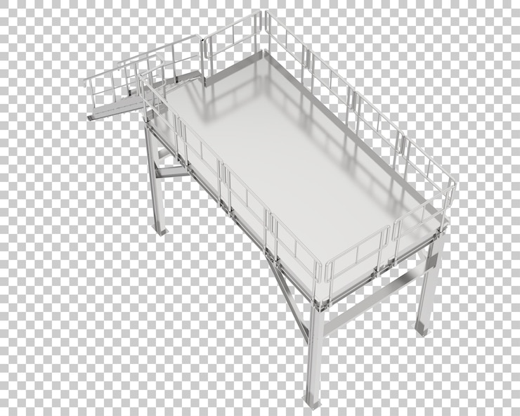 PSD plataforma aislada en la ilustración de renderizado 3d de fondo transparente