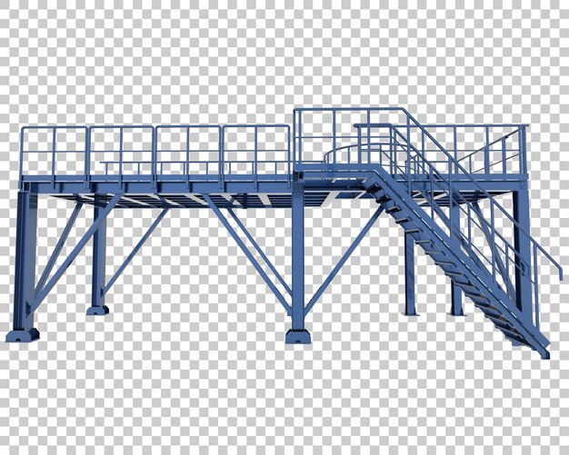 PSD plataforma aislada en la ilustración de renderizado 3d de fondo transparente