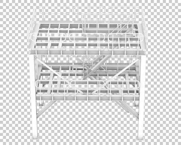 Plataforma aislada en la ilustración de renderizado 3d de fondo transparente