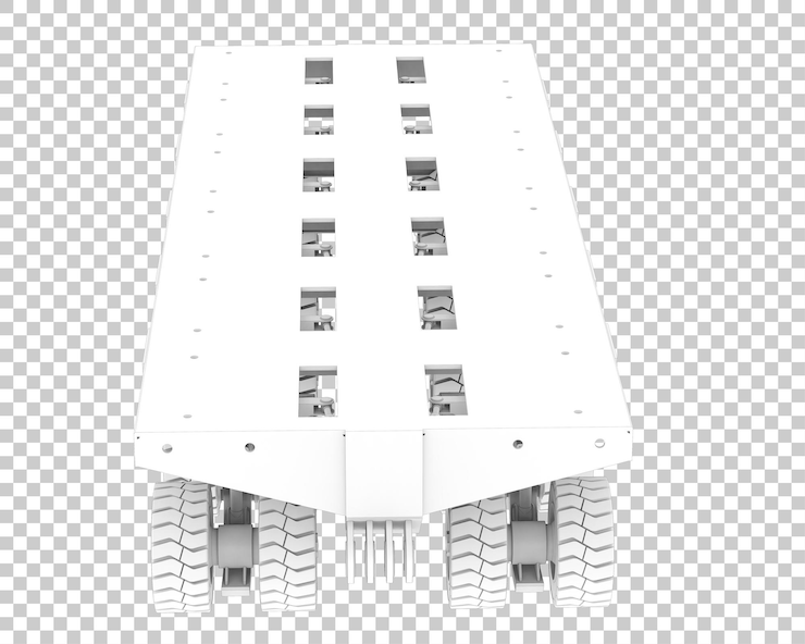 PSD plataforma móvil aislada en la ilustración de renderizado 3d de fondo transparente