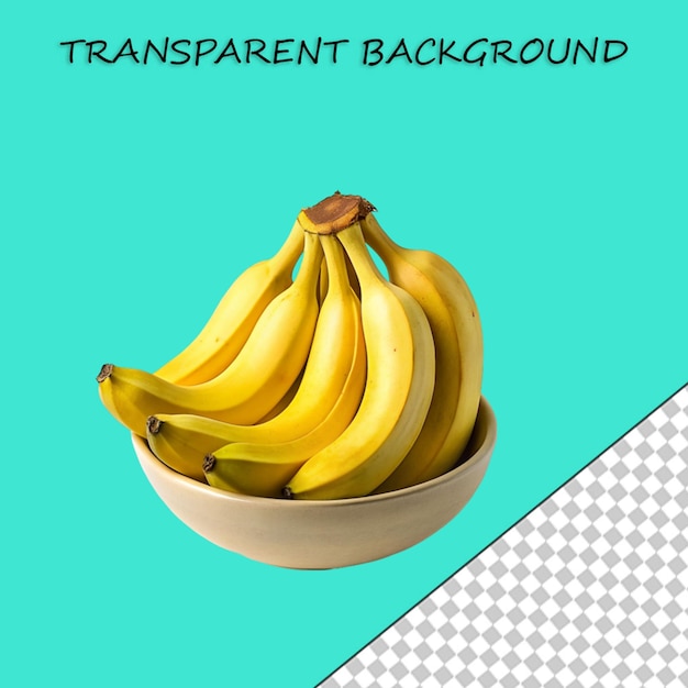 PSD plátano aislado sobre un fondo transparente