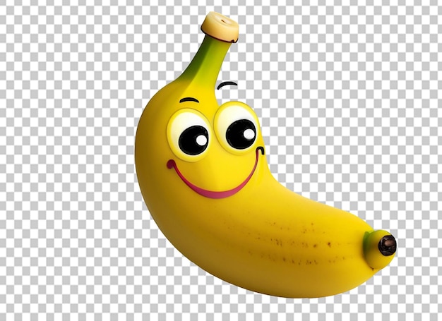 El plátano sobre un fondo transparente