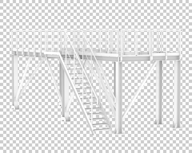Plate-forme isolée sur fond transparent illustration de rendu 3d