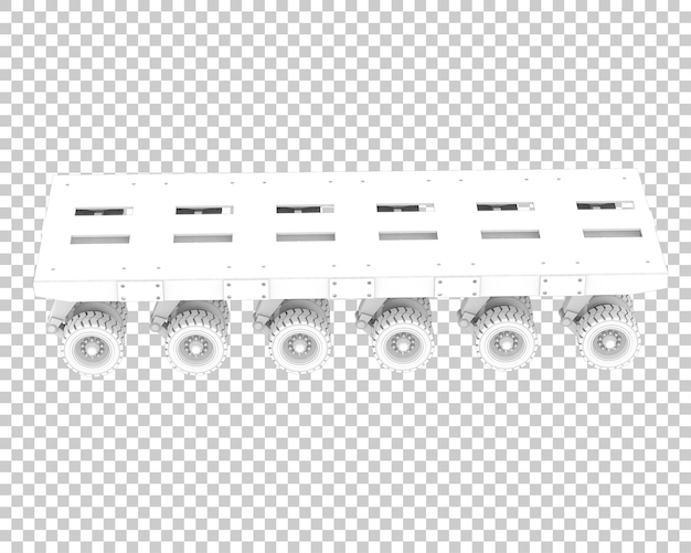 Plate-forme mobile isolée sur fond transparent illustration de rendu 3d
