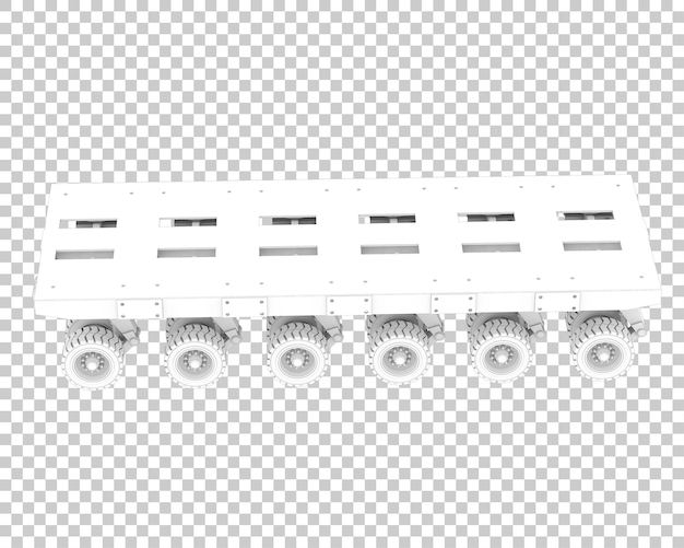 Plate-forme mobile isolée sur fond transparent illustration de rendu 3d