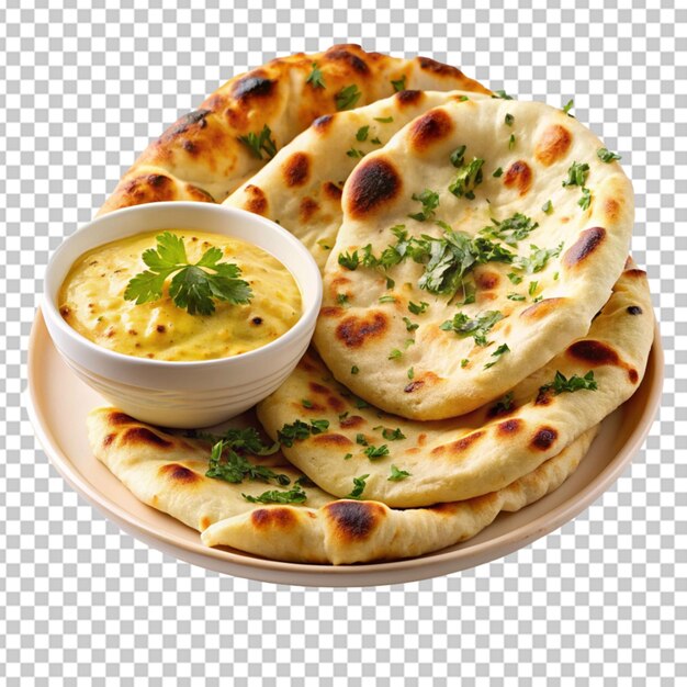 PSD plate of fluffy naan bread