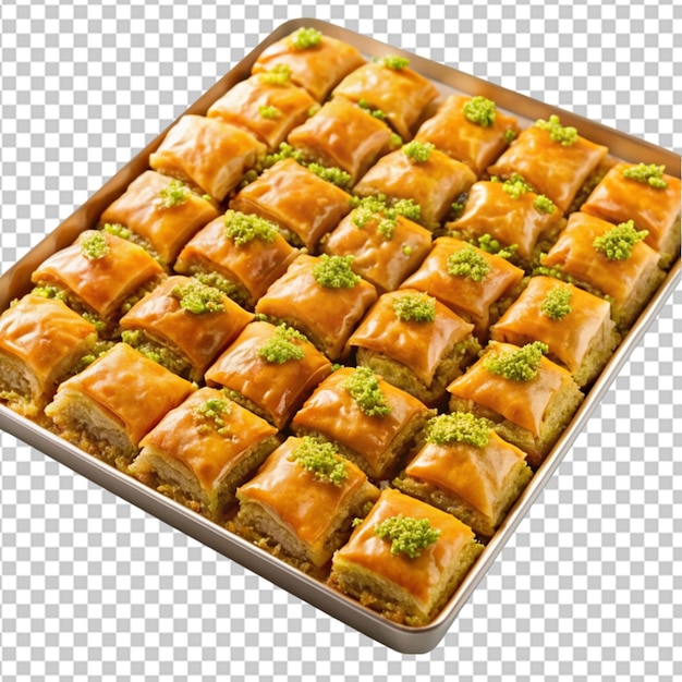 PSD plateau de baklava sucré et collant