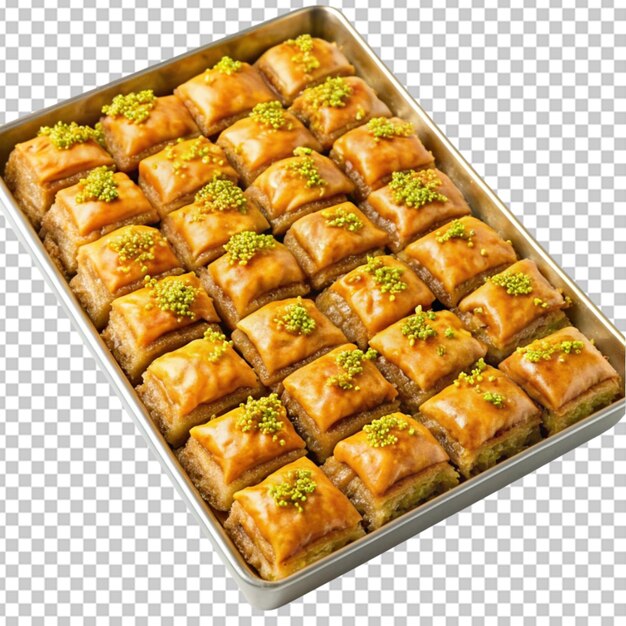 PSD plateau de baklava sucré et collant