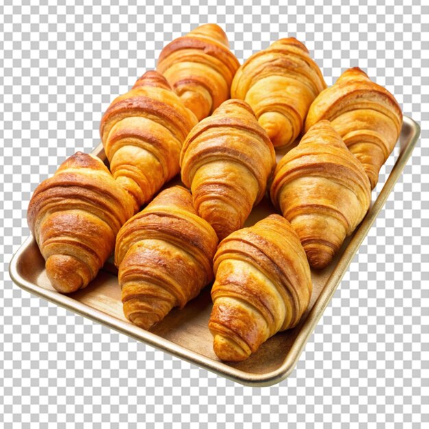 PSD un plateau de croissants dorés