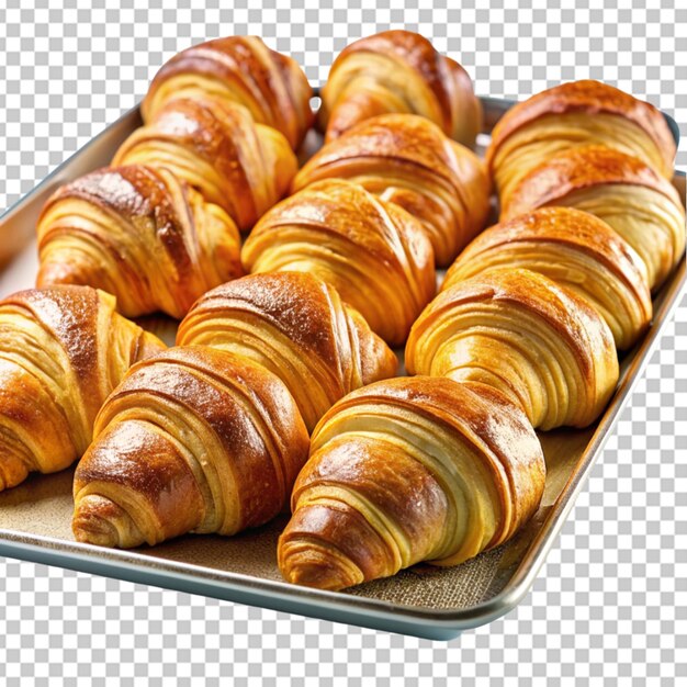 PSD un plateau de croissants dorés