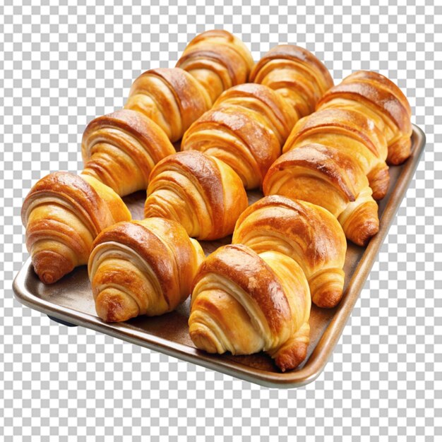 PSD un plateau de croissants dorés