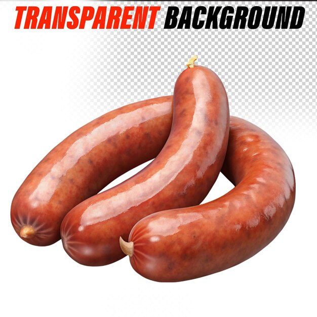 PSD plateau en plastique transparent scellable contenant des saucisses crues fraîches