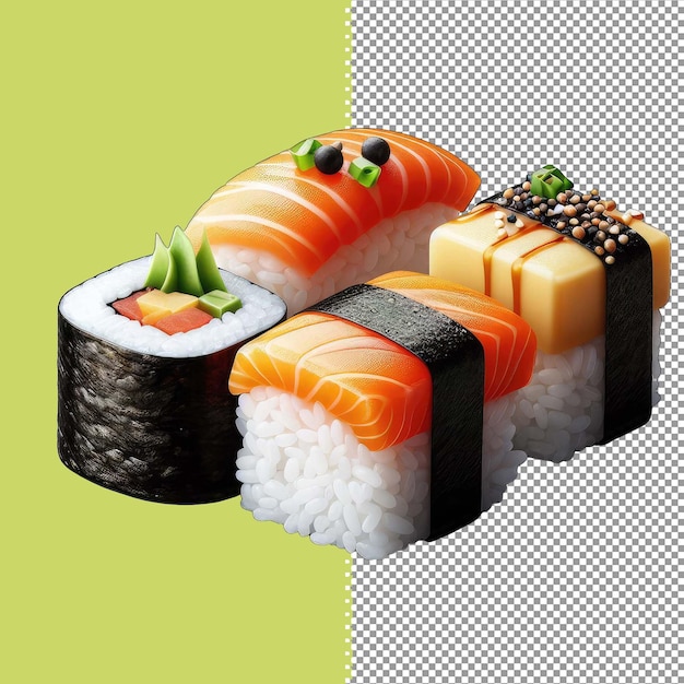 PSD plateau de sushis isolé png