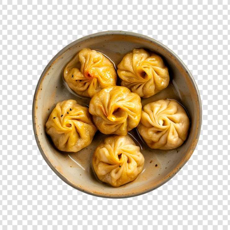 PSD un plato de albóndigas con un fondo blanco.