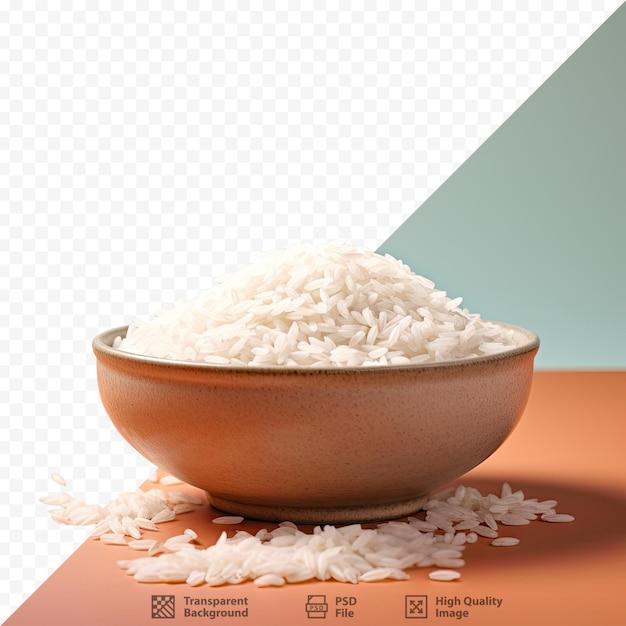 PSD un plato de arroz con una imagen de arroz dentro