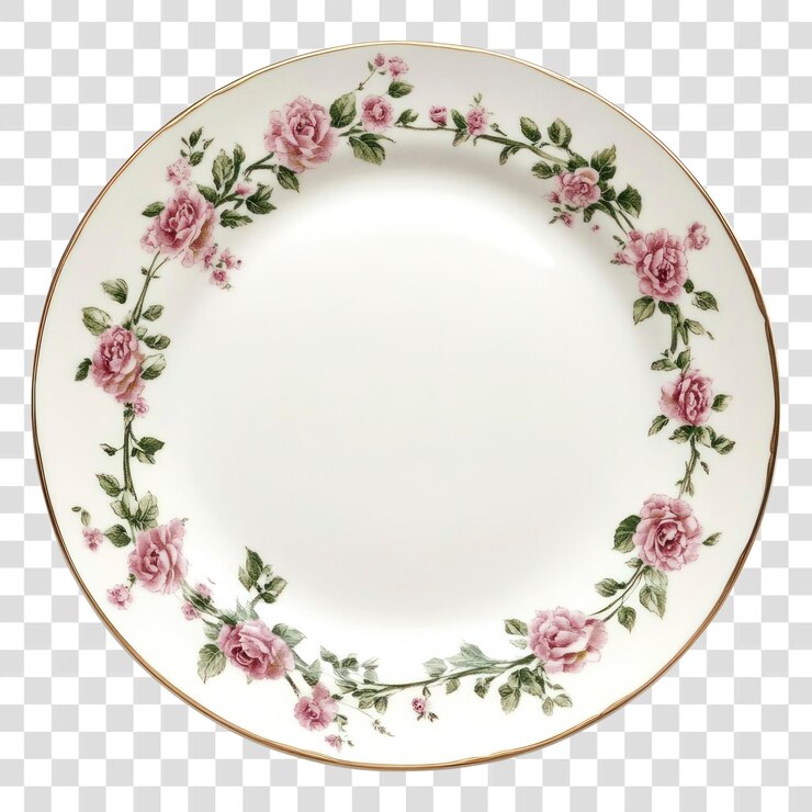 PSD plato de boda de png plato de estilo porcelana