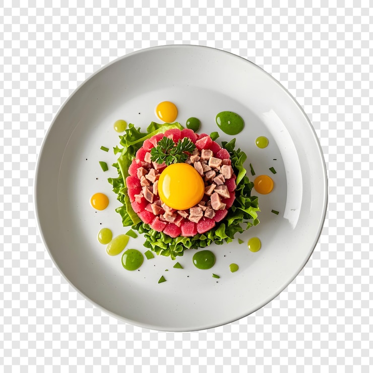 PSD un plato de comida con una flor en él y una imagen de una flor con un centro amarillo