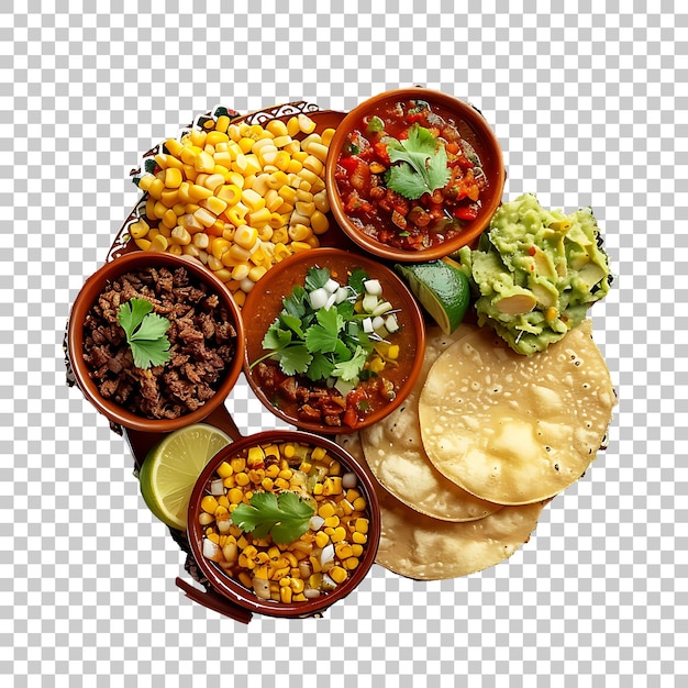 PSD plato de comida mexicano png con fondo transparente