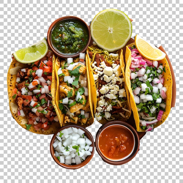 PSD plato de comida mexicano png con fondo transparente