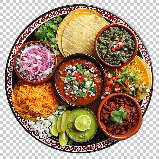 PSD plato de comida mexicano png con fondo transparente